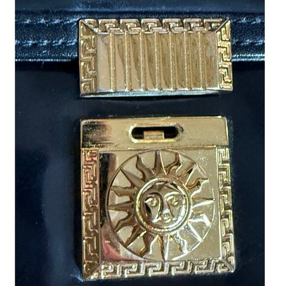 Versace Vintage Top Handle Patent Leather Tote with Gold Hardware - Picture 9 of 11